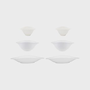 Villeroy & Boch Vapiano trio schalen 6-pack wit