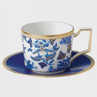 Wedgwood Hibiscus theekop met schotel floral