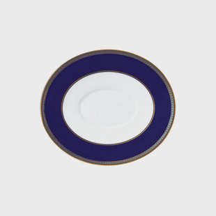Wedgwood Renaissance Gold schotel voor sauskan blauw
