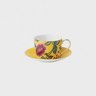 Wedgwood Wonderlust kop met schotel yellow tonquin
