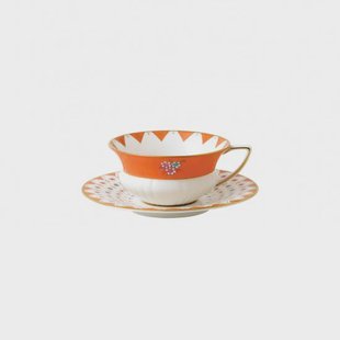 Wedgwood Wonderlust theekop met schotel peony diamond