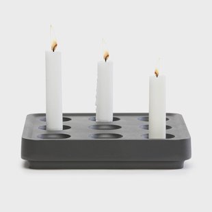 Born In Sweden Stumpastaken kaarsenhouder zwart klein