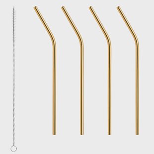 Orrefors Peak rietjes 4-pack Messing
