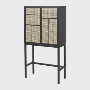 Design House Stockholm Air vitrinekast zwart, rotan