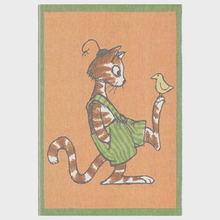 Ekelund Linneväveri Pettson & Findus kinderdeken Hallo daar