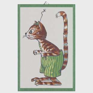 Ekelund Linneväveri Pettson & Findus keukenhanddoek Findus