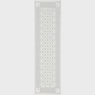 Ekelund Linneväveri Åttebladrose tafelloper 50x150 cm Beige