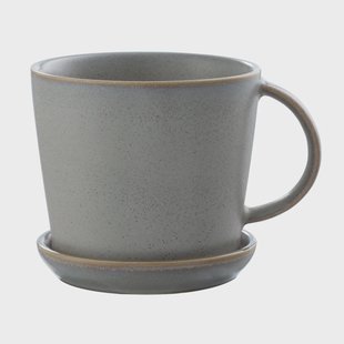 ERNST Ernst kop met schotel 8,5 cm Grijs