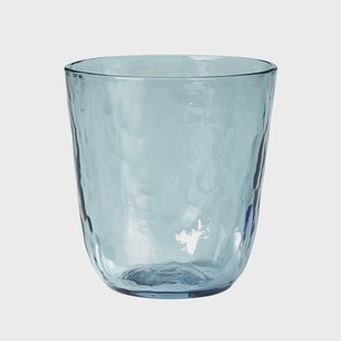 Broste Copenhagen Hammered drinkglas 33,5 cl Blauw