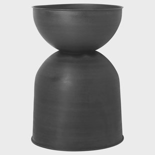 Ferm Living Hourglass pot groot Ø50 cm Zwart-donkergrijs