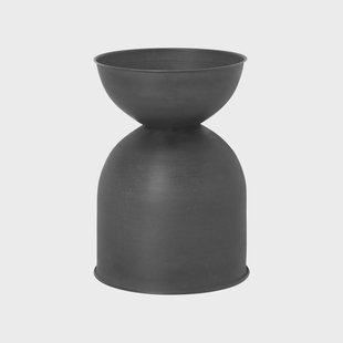 Ferm Living Hourglass pot klein Ø31 cm Zwart-donkergrijs