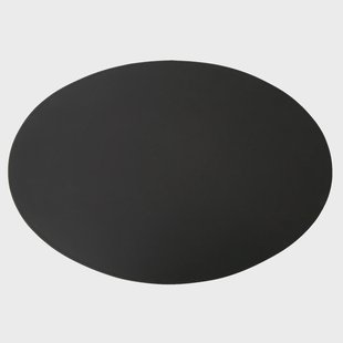 Ørskov Ørskov placemat leer ovaal 47x34 cm Zwart