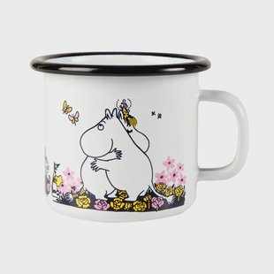 Muurla Moemin geëmailleerde mok knuffel 25 cl Wit