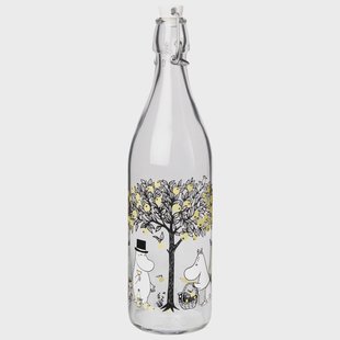 Muurla Moomin glazen fles 1 L Apples