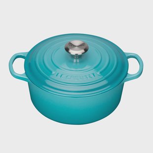 Le Creuset Le Creuset Signature ronde braadpan 4,2 L Caraïbisch blauw
