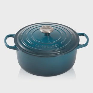 Le Creuset Le Creuset Signature ronde braadpan 4,2 L Diepgroenblauw Le Creuset Le Creuset Signature ronde braadpan 4,2 L Diepgroenblauw