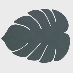 LIND DNA Monstera Leaf Nupo placemat L Donkergroen
