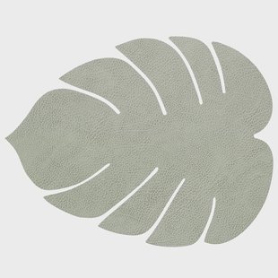 LIND DNA Monstera Leaf Hippo placemat L Olijfgroen
