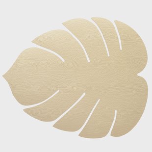 LIND DNA Monstera Leaf Hippo placemat L Goud