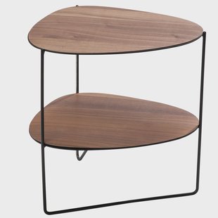 LIND DNA Curve Double bijzettafel Walnoot