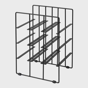 blomus Pilare wijnrek voor 9 flessen Zwart