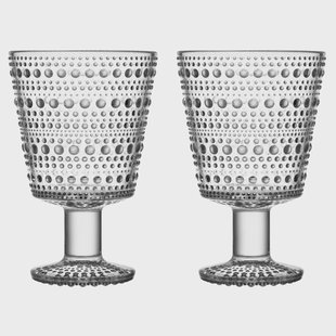 Iittala Kastehelmi glas op voet 26cl 2-pack Klaar Iittala Kastehelmi glas op voet 26cl 2-pack Klaar