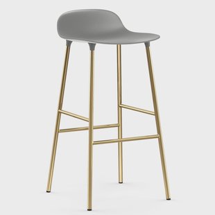 Normann Copenhagen Form barkruk messing poten 75 cm Grijs Normann Copenhagen Form barkruk messing poten 75 cm Grijs