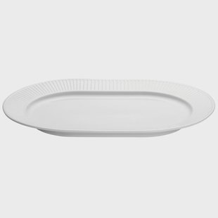 Pillivuyt Plissé serveerbord ovaal Wit