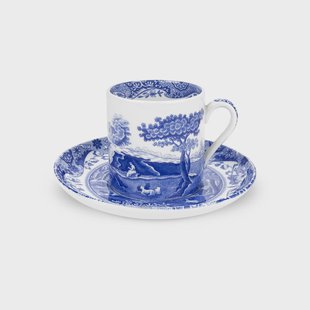 Spode Blue Italian koffiekopje met schotel 9 cl
