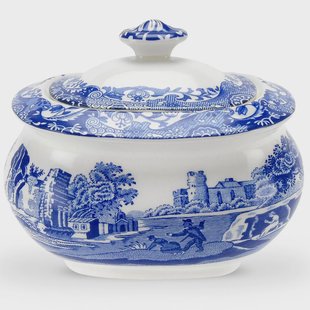 Spode Blue Italian suikerpot met deksel 25 cl