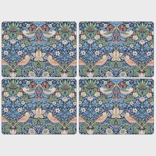 Pimpernel Strawberry Thief placemat 30x40 cm 4-pack Blauw