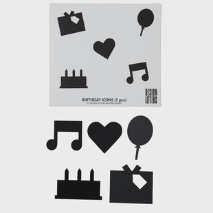 Design Letters Design Letters Happy Birthday icons Zwart