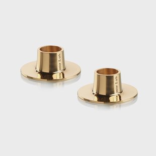 ester & erik ester & erik kaarsenhouder glanzend 2-pack Goud