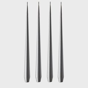 ester & erik ester & erik kaars 42 cm 4-pack metallic Silver