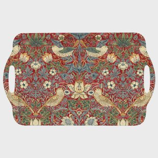 Pimpernel Strawberry Thief dienblad met handgreep Rood Pimpernel Strawberry Thief dienblad met handgreep Rood