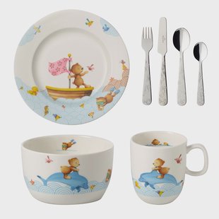 Villeroy & Boch Happy as a Bear kinderservies en bestek 7-delig