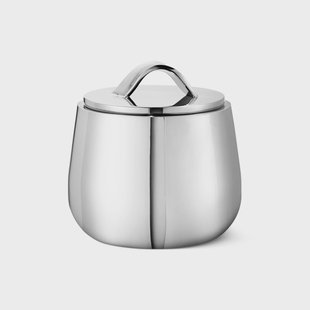 Georg Jensen Helix suikerpot met deksel Roestvrij staal