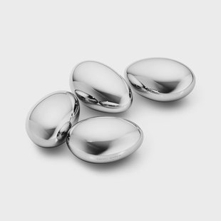 Georg Jensen Sky whiskystenen 4-pack Roestvrij staal