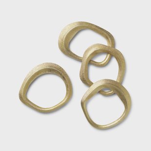 Ferm Living Flow servetring 4-pack Messing Ferm Living Flow servetring 4-pack Messing