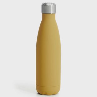 Sagaform To Go stalen fles 0,5 liter Geel