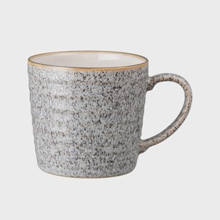 Denby Studio Grey geribbelde mok 40 cl Granite