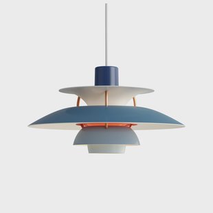 Louis Poulsen PH 5 MINI hanglamp Blauw Louis Poulsen PH 5 MINI hanglamp Blauw