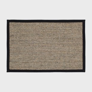 Dixie Jenny Sisal deurmat natuur-zwart 60x90 cm
