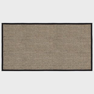 Dixie Jenny Sisal deurmat natuur-zwart 80x150 cm