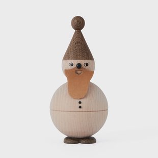 OYOY Santa Claus houten figuur Beukenhout-eikenhout-leer