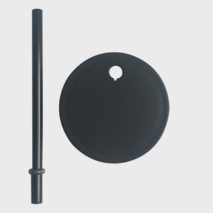 Design Letters Design Letters rietje met deksel Zwart