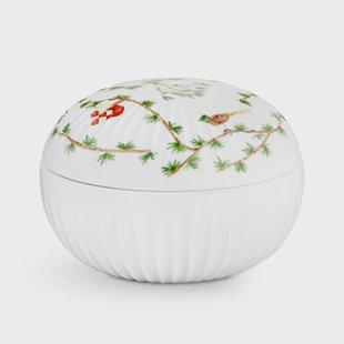 Kähler Hammershøi kerstbonbonnière Ø11,5 cm Wit