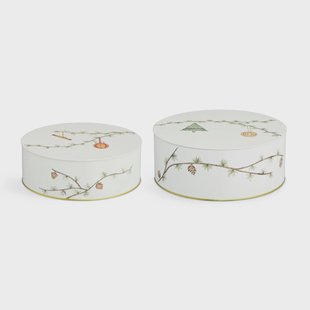 Kähler Hammershøi voorraadpot kerst 2-pack Wit
