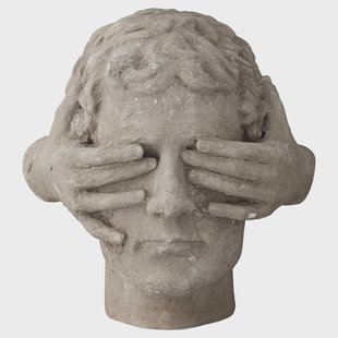 Lene Bjerre Serafina hoofd 30 cm Monument grey (grijs)