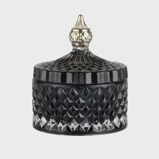 Lene Bjerre Miya voorraadpot met deksel Ø8,5 cm donkergrijs / zwart